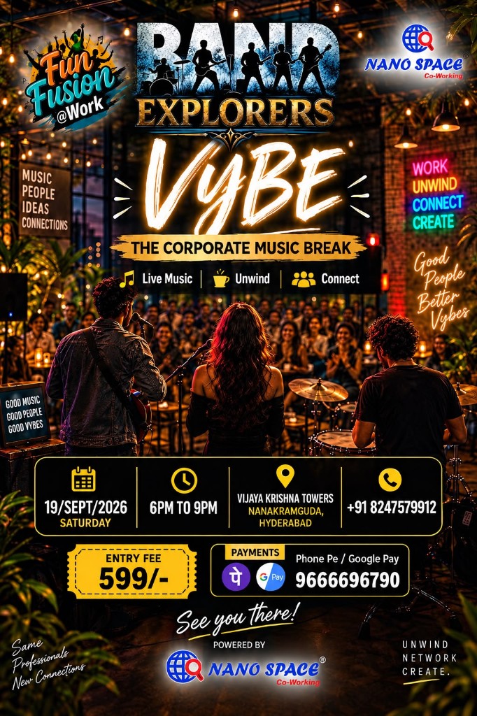 Band Explorers Vybe event poster