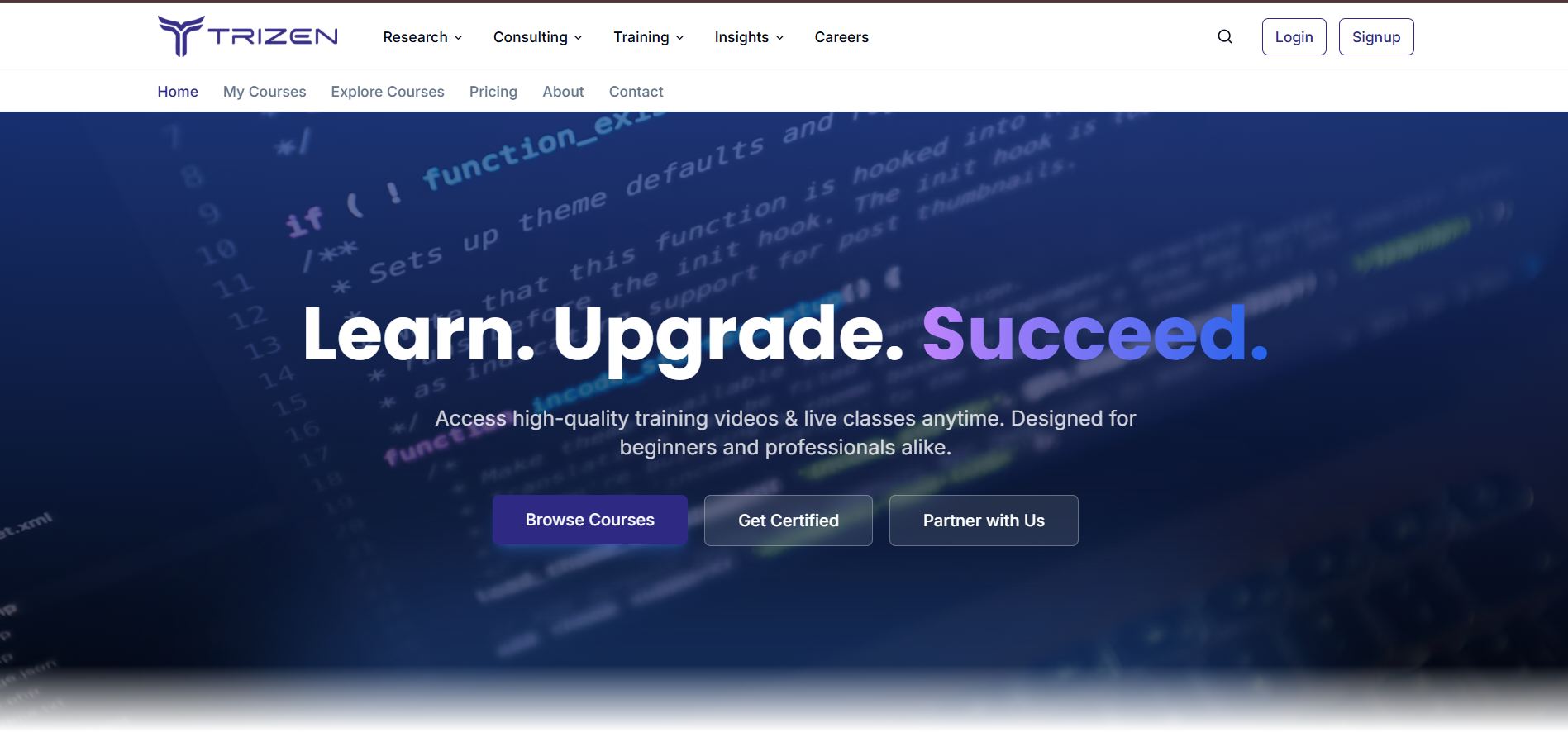 Trizen Courses preview