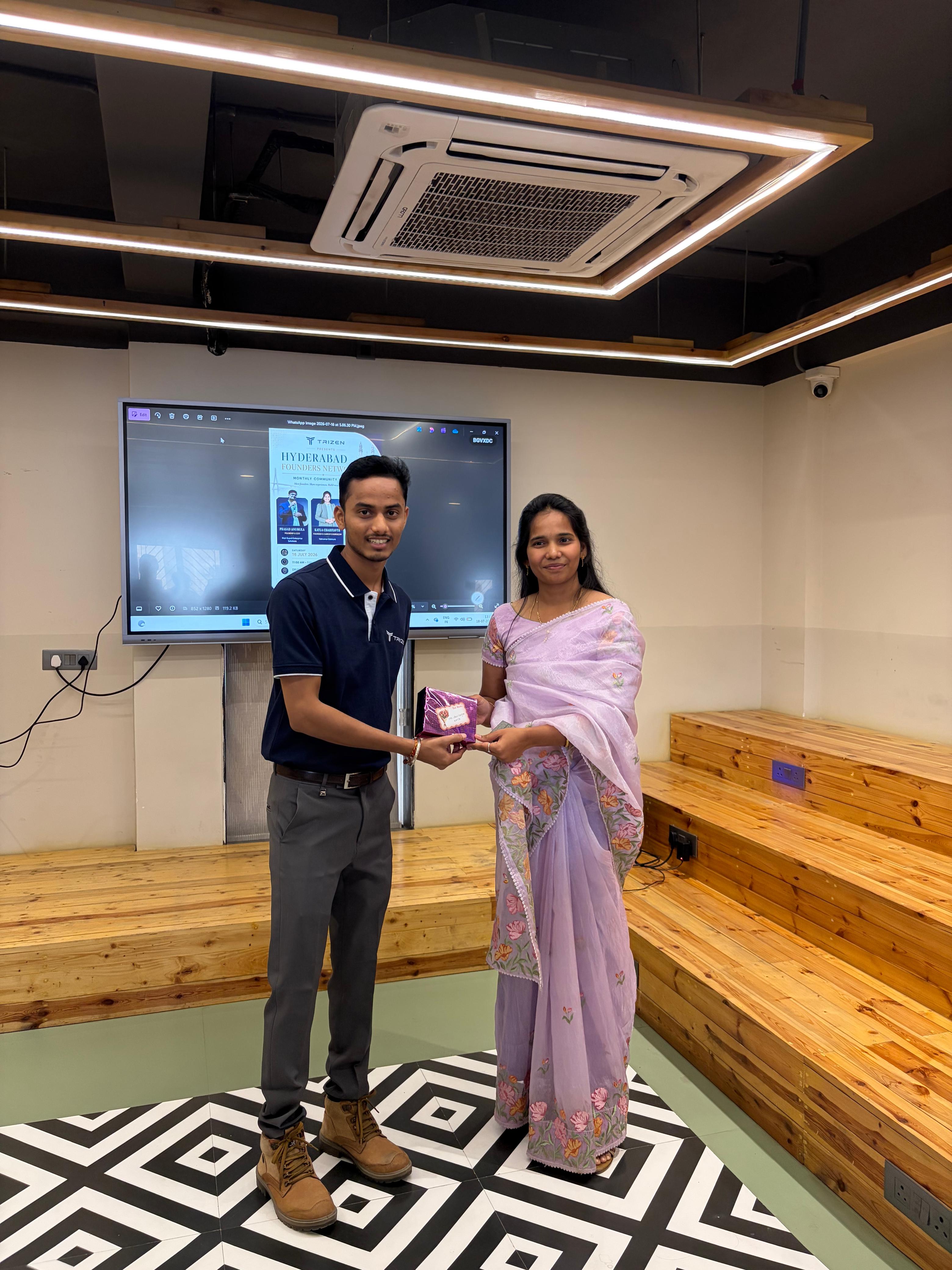 Founders connecting at a Hyderabad Founders Network meetup